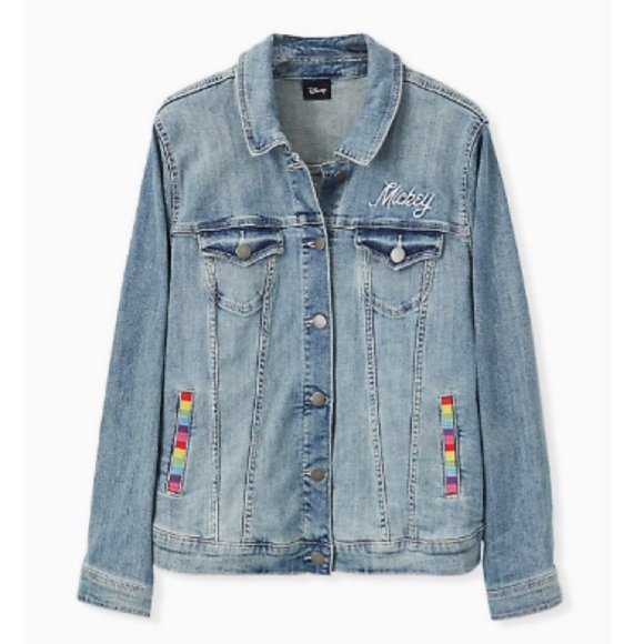 TORRID NWT MICKEY MOUSE RAINBOW DENIM - Picture 2 of 7